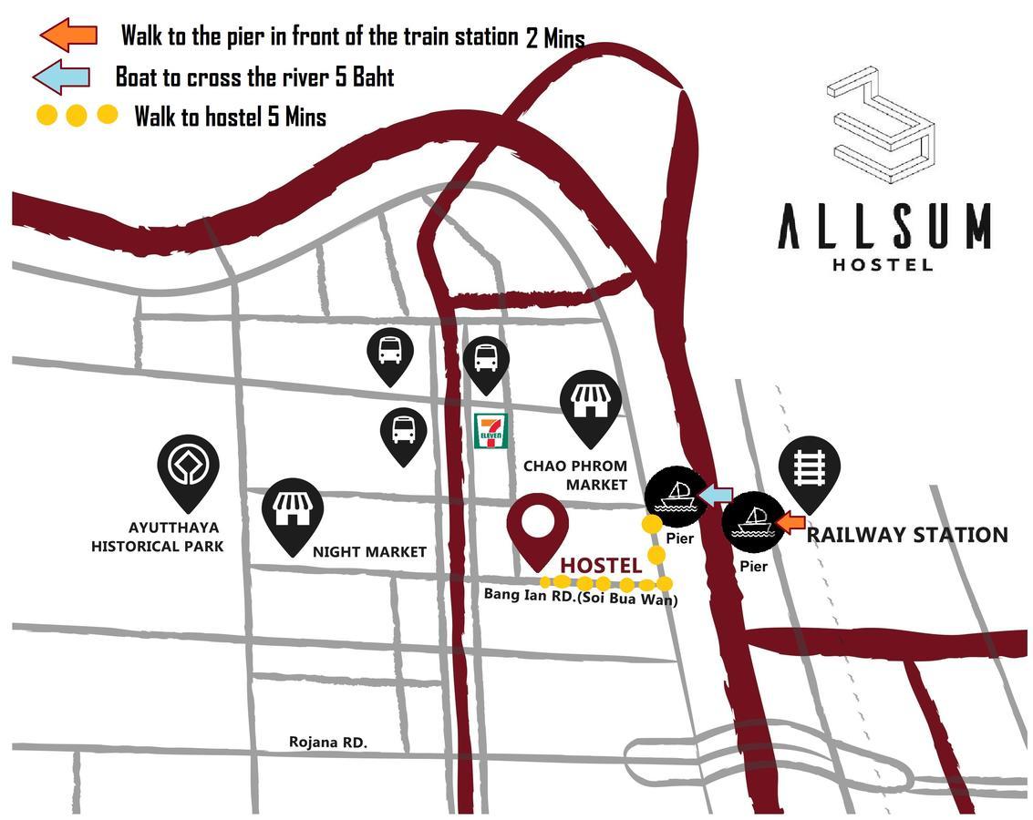 Allsum Hostel Phra Nakhon Si Ayutthaya Exterior photo